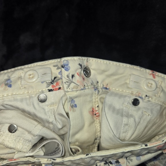 GapKids‎ White Floral Girls Super Skinny Jeans Size 7 Regular - Picture 9 of 11